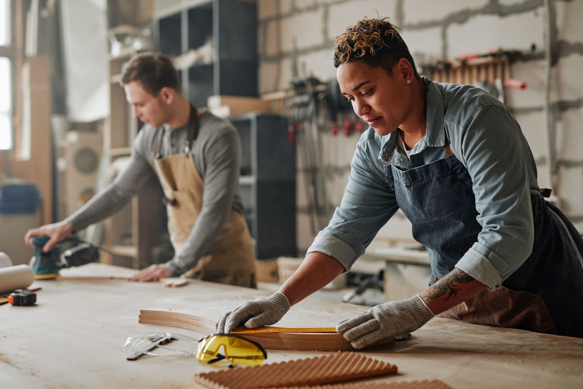 Artisans in Carpentry Workshop